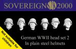 S2KF018 - German WWII head set 2. In plain steel helmets